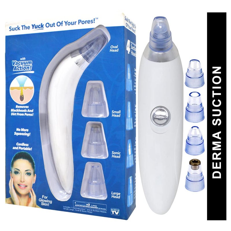 Adbeni 4 in 1 Multi-function Whitehead & Blackhead Remover Tool, |Acne Pimple Pore Cleaner Vacuum tools Facial Cleanser Device for Face, Nose & Skin Care, (White) - Image 5