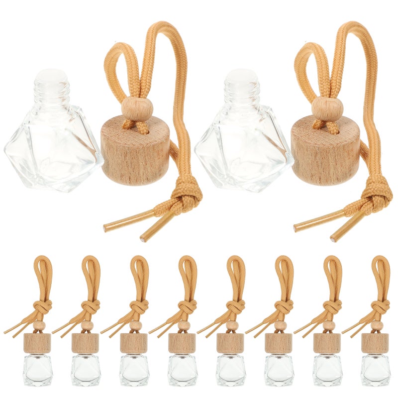 10pcs Car Diffuser Hanging Bottle Air Freshener Car Perfume Diffuser Empty Glass Bottle - Image 1