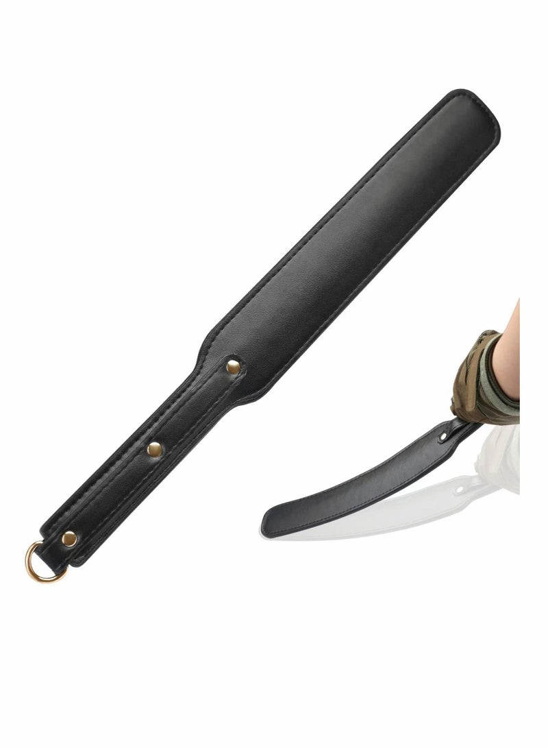 Riding Crop for Horses, Durable Leather Paddle 18'' Lightweight Equestrian Crops - Image 1