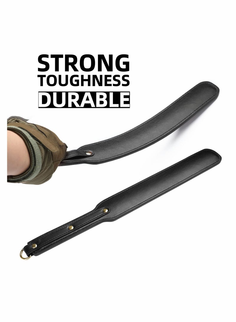 Riding Crop for Horses, Durable Leather Paddle 18'' Lightweight Equestrian Crops - Image 3