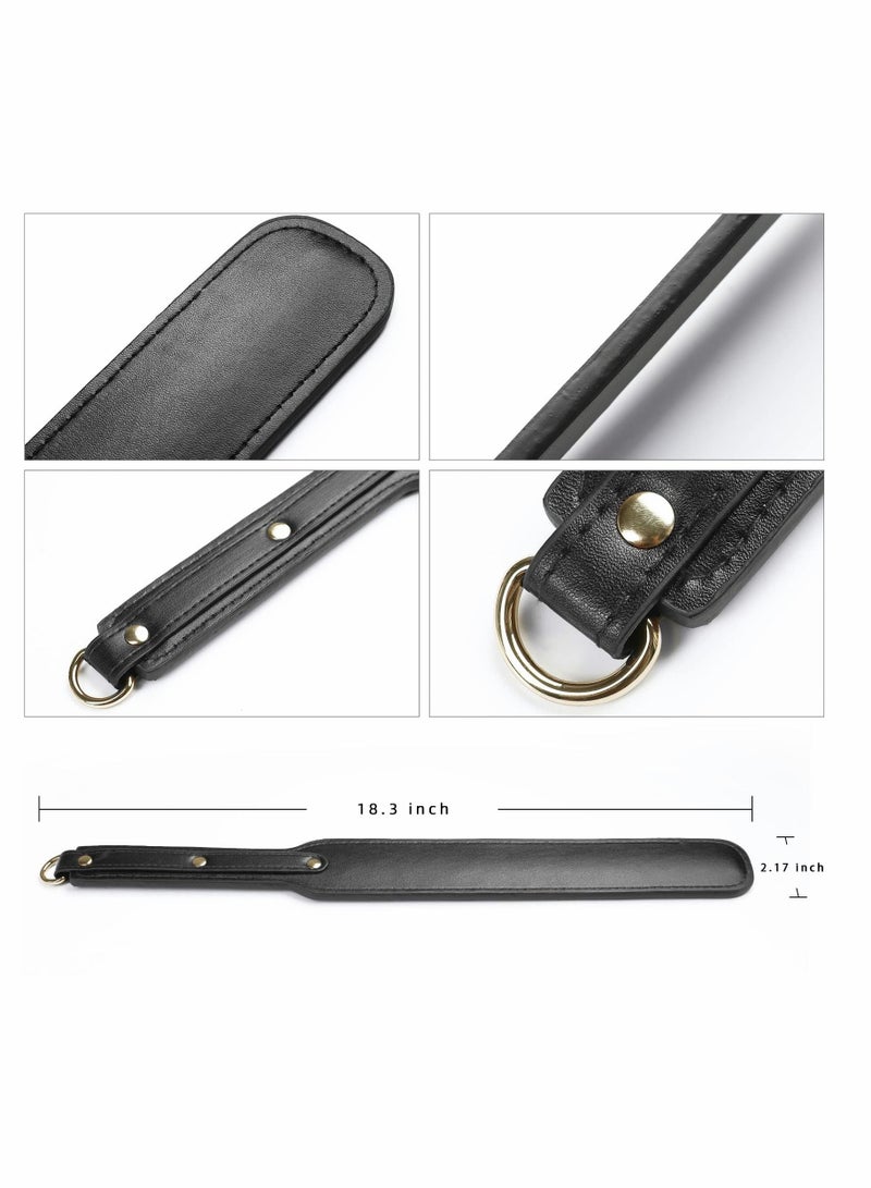 Riding Crop for Horses, Durable Leather Paddle 18'' Lightweight Equestrian Crops - Image 4