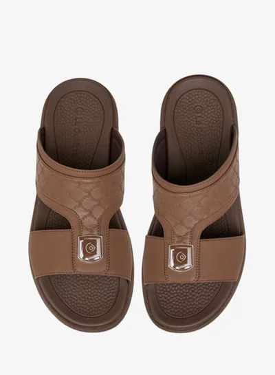 Le Confort Men Logo Embossed Slip-On Comfort Sandals