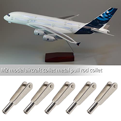 Micro Traders 20pcs Mini Snap Links M2 Thread Clip Self-Locking Metal Clevis Clips Fixing Wing for Remote Control Model Airplanes Electric Plane - Image 2