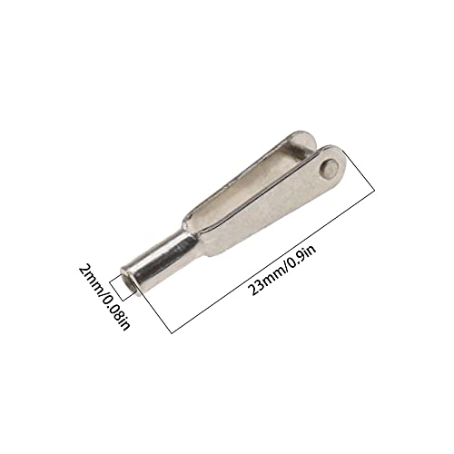 Micro Traders 20pcs Mini Snap Links M2 Thread Clip Self-Locking Metal Clevis Clips Fixing Wing for Remote Control Model Airplanes Electric Plane - Image 3