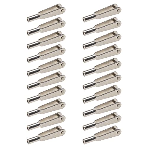 Micro Traders 20pcs Mini Snap Links M2 Thread Clip Self-Locking Metal Clevis Clips Fixing Wing for Remote Control Model Airplanes Electric Plane - Image 1