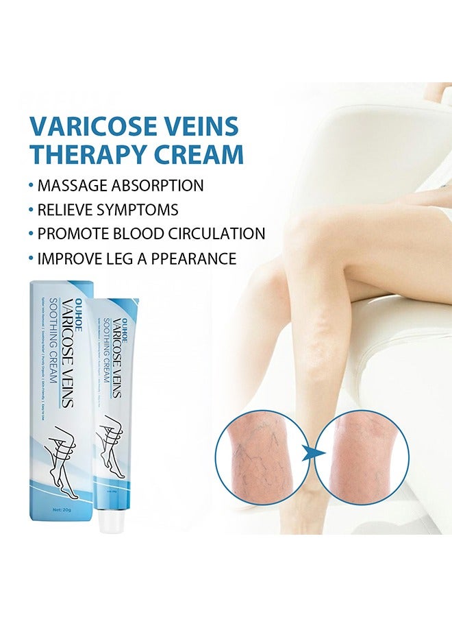 OUHOE Varicose Veins Soothing Cream, Soothing Leg Cream, Varicose and Spider Veins Treatment Cream, Improve Blood Circulation, Fast Relieve Swelling Pain 20g  - Image 3