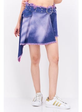 Women Washed Wrap Denim Skirt, Purple - pzsku/ZEB4CF0E128848DCFC8AAZ/45/_/1737643113/121f933d-ff8e-4081-97f7-3d5b9e262835