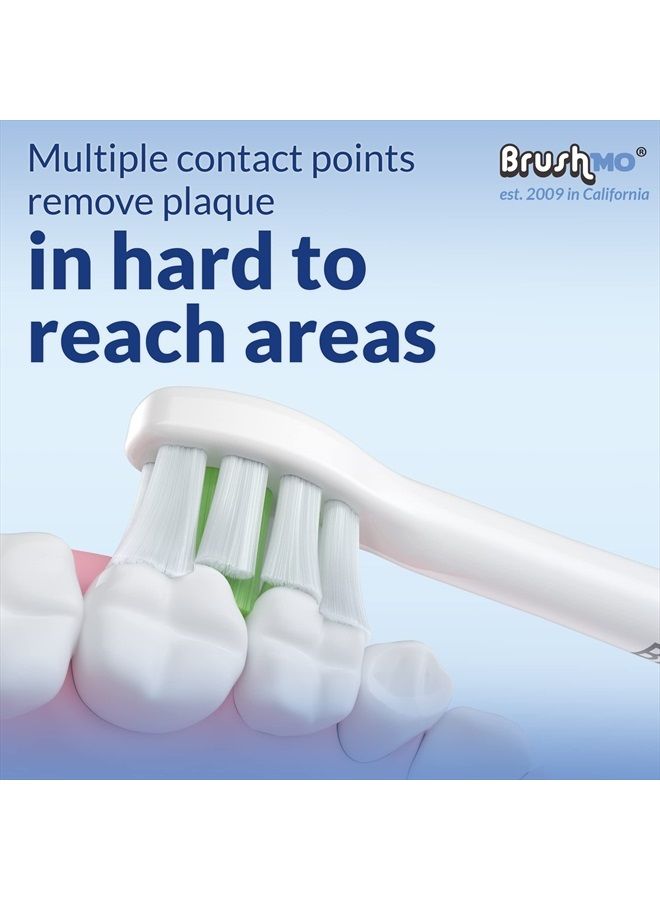 Brushmo Compact Replacement Toothbrush Heads Compatible with Sonicare HX6072, White 8 Pack - Image 5