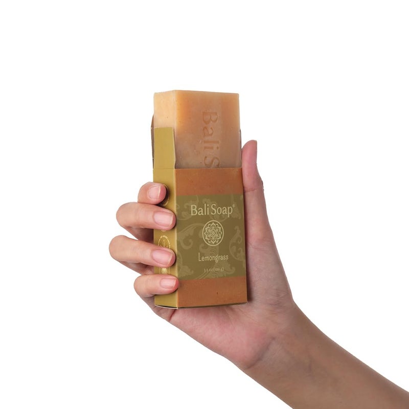 Bali Soap صابون بالي - صابون طبيعي بالليمون للرجال والنساء - نباتي، مصنوع يدويًا، مقشر - 3 عبوات، 3.5 أونصة لكل منها - Image 3