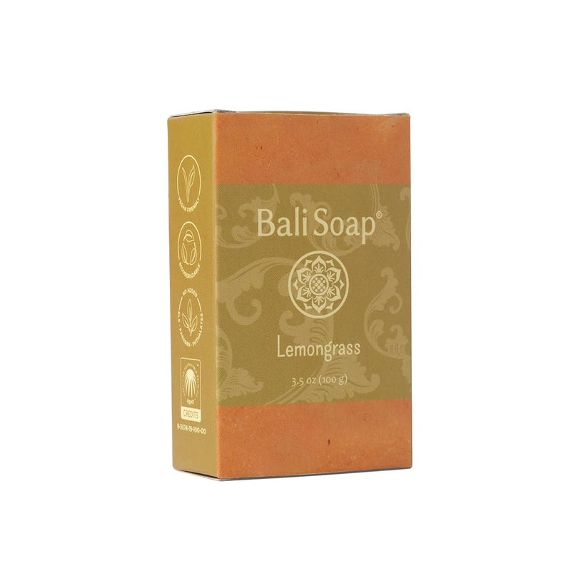 Bali Soap صابون بالي - صابون طبيعي بالليمون للرجال والنساء - نباتي، مصنوع يدويًا، مقشر - 3 عبوات، 3.5 أونصة لكل منها - Image 1