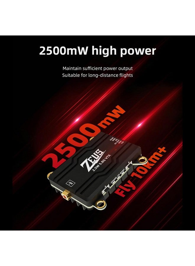 HGLRC Zeus Vtx 2.5W High Power 5.8G Image Transmission Adjustable Power Aerial Photography Travel Fpv Black - Image 4