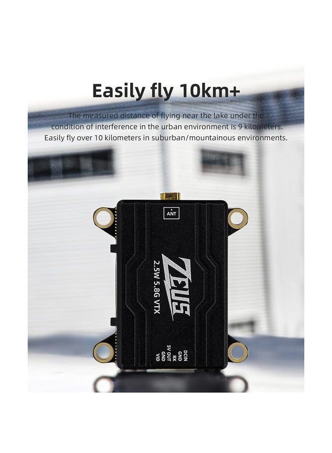 HGLRC Zeus Vtx 2.5W High Power 5.8G Image Transmission Adjustable Power Aerial Photography Travel Fpv Black - Image 3