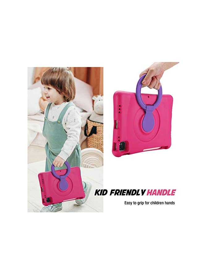 Procases ProCase Kids Case for iPad Air 5/4 (2022 2020)/iPad Pro 11 (2020 2018), Shockproof Rotate Handle Folding Stand Cover Kids Friendly Case for iPad Air 10.9" 4th/5th Gen/iPad Pro 11 -Magenta - Image 4