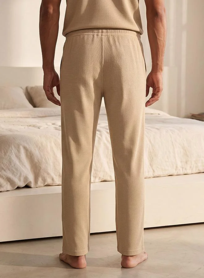 Splash FAV BEIGE Cotton Textured Nightwear Set for Men | Best Price UAE
