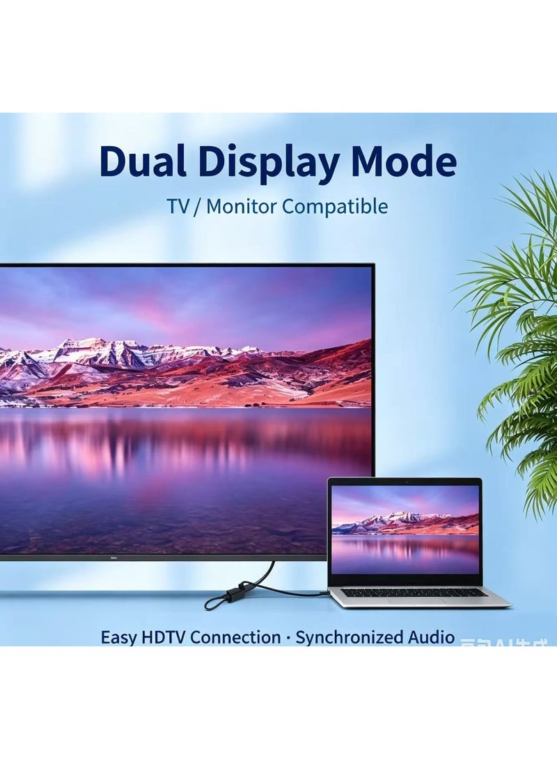 أهاكاك محول AHAKAC 5 في 1 USB-C مع مخرج HDMI 4K، منافذ USB 3.0، شحن سريع PD 100 واط، محول متعدد المنافذ من الألمنيوم للابتوب والماك بوك والتابلت - باللون الرمادي - Image 4