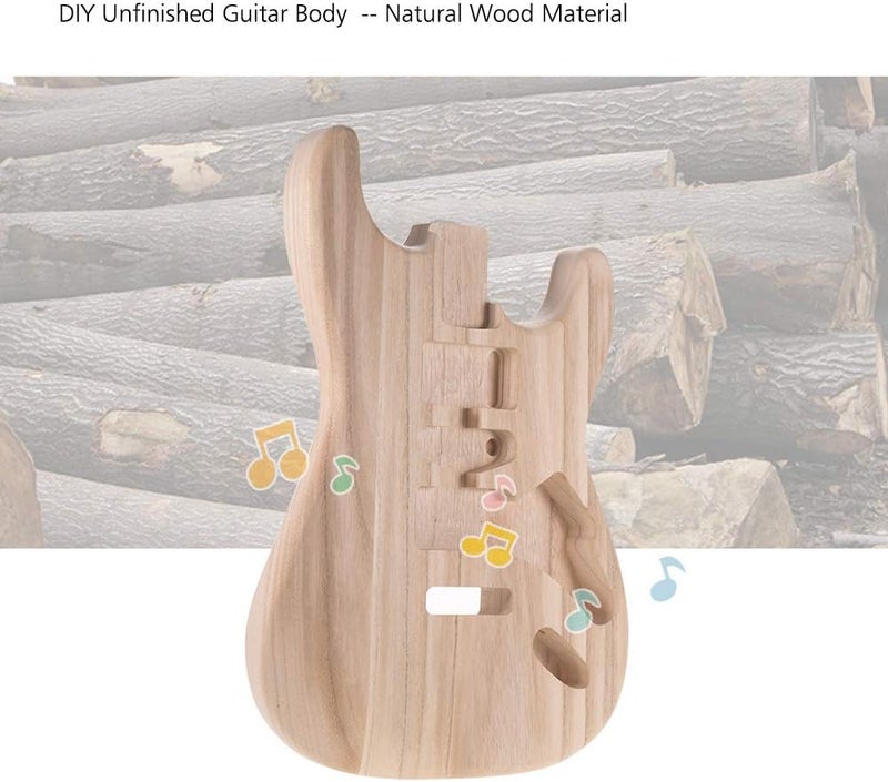 HXBER ST01-TM Unfinished Handcrafted Guitar Body Candlenut Wood Electric Guitar Body Guitar Barrel Replacement Parts - Image 4