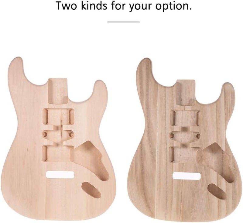 HXBER ST01-TM Unfinished Handcrafted Guitar Body Candlenut Wood Electric Guitar Body Guitar Barrel Replacement Parts - Image 3