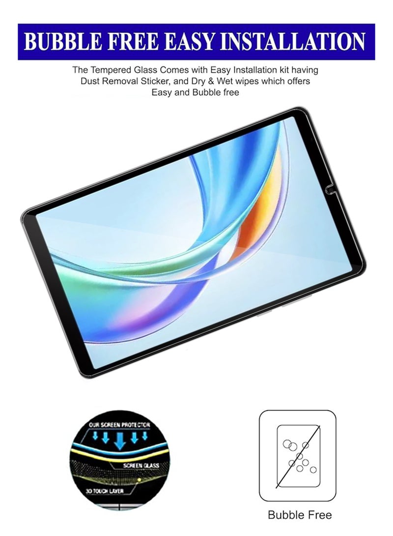 2 Pieces Honor Pad X7 8.7 Inches Tempered Glass Screen Protector – High Transparency, Delicate Touch, Anti-Explosion, Smooth Arc Edges, Easy Installation - Image 2