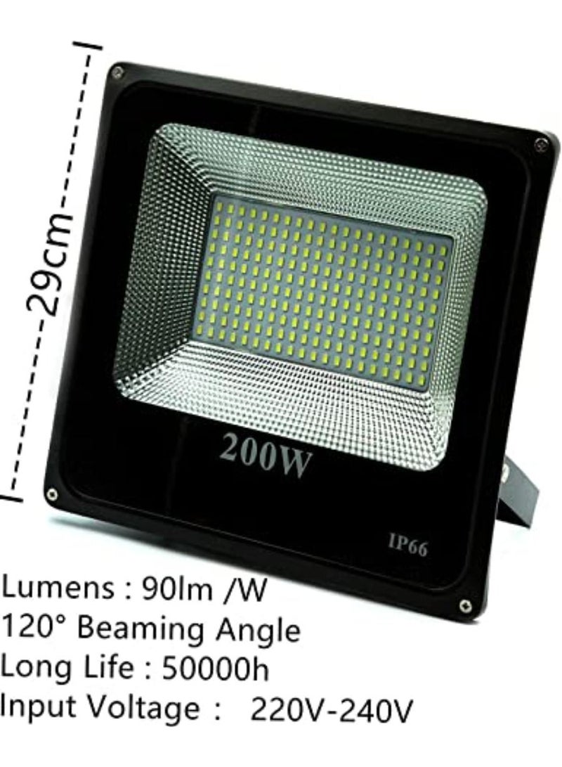 QUESERA 200W LED Flood Light Super White Color for Garden Yard Warehouse - Image 3