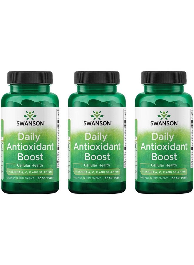 SWANSON Swanson Vitamins A C E & Selenium - Promotes Cellular Health & Immune Support - Supports Natural Defensive Nourishment - (60 Softgels) (3 Pack)  - Image 1
