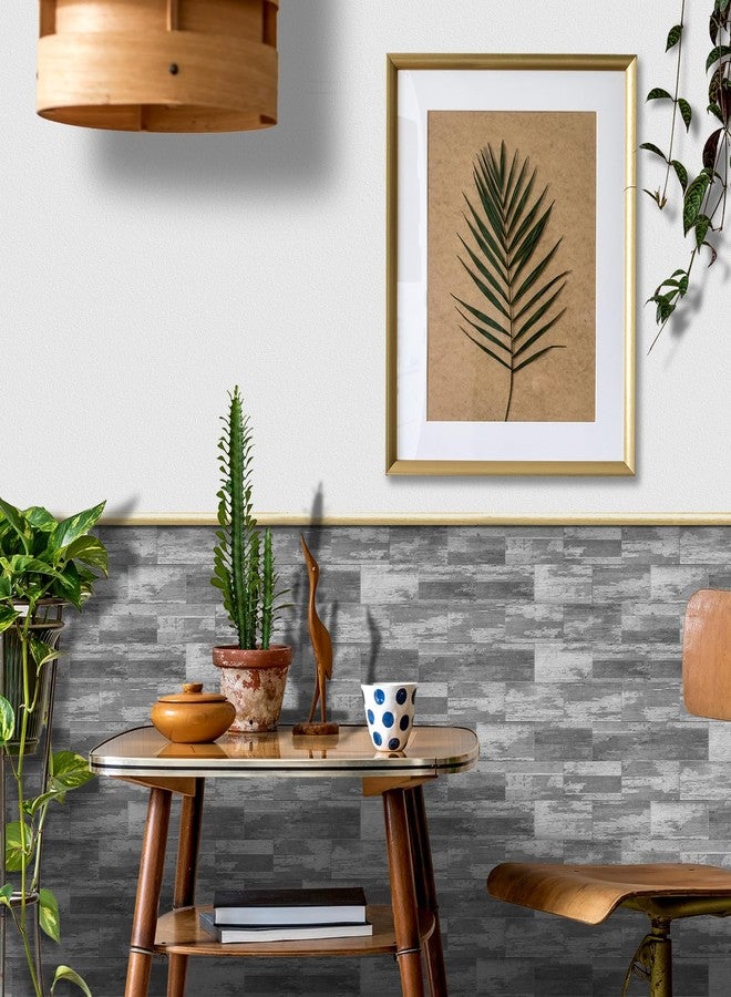 XIANGJUN Peel and Stick Backsplash Tile for Kitchen and Bathroom Wall,3D Grey Panel Removable Wallpaper(10 Pack of 13.5"x11.5") - Image 5