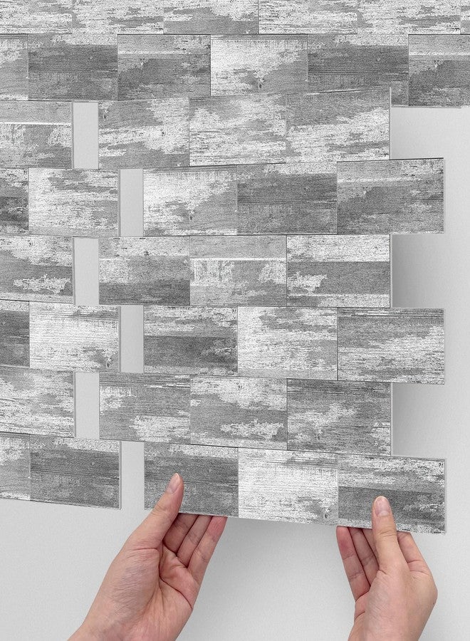 XIANGJUN Peel and Stick Backsplash Tile for Kitchen and Bathroom Wall,3D Grey Panel Removable Wallpaper(10 Pack of 13.5"x11.5") - Image 2