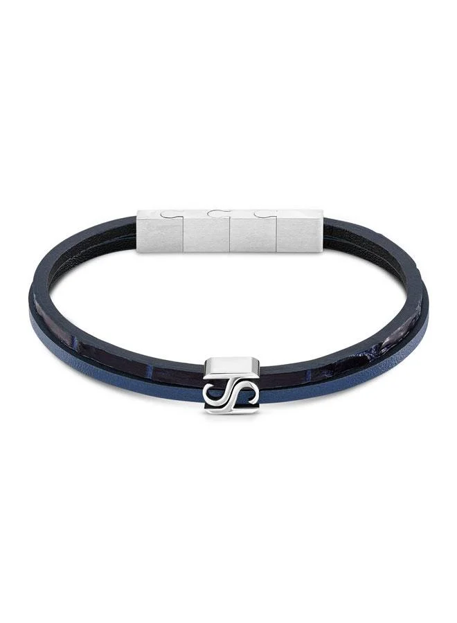 سانت هونور Logo Flat Leather Bracelet for Men
