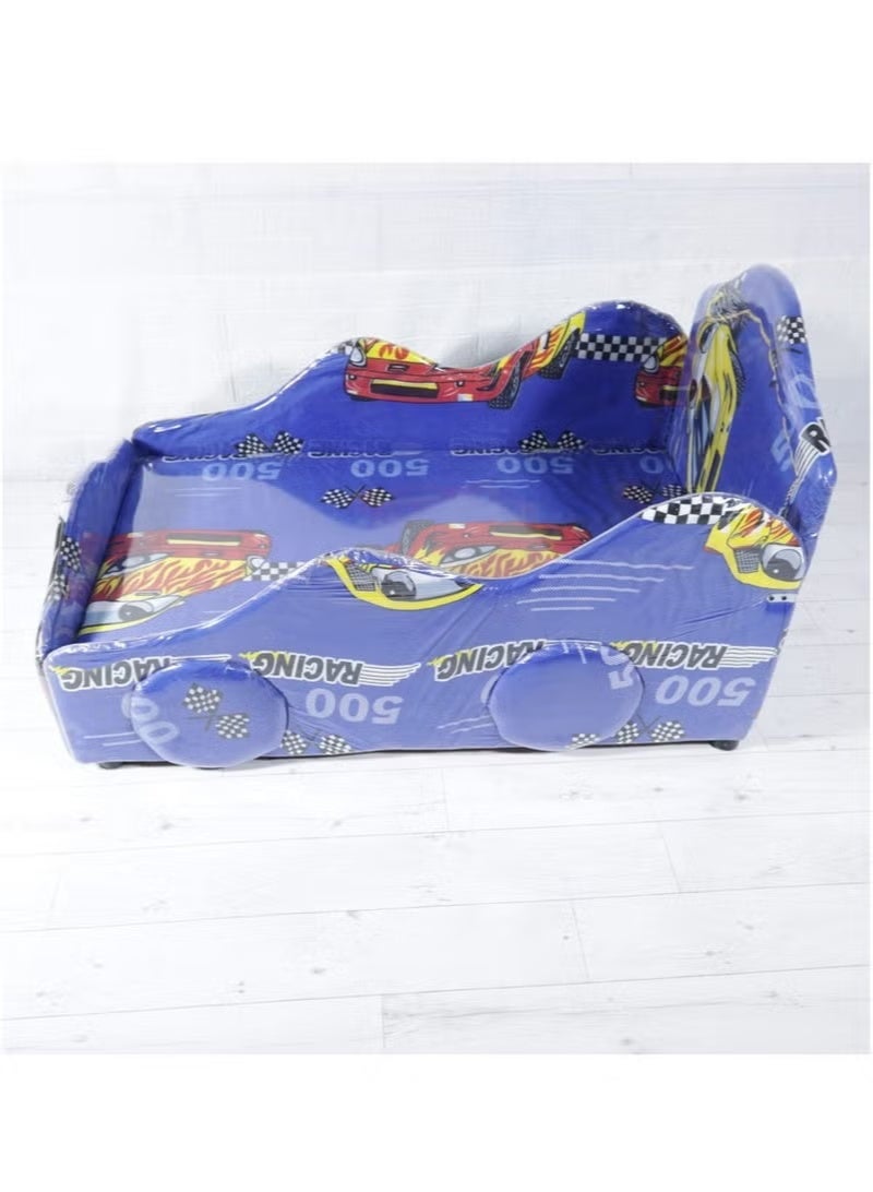 سرير أطفال خشبي بتصميم سيارة – جاهز للاستخدام، آمن للأطفال الرضع والصغار – سرير نوم خشبي منخفض بتصميم مونتيسوري مع درابزين – سرير حضانة مودرن لغرف الأطفال، غرف اللعب ورياض الأطفال - Image 2