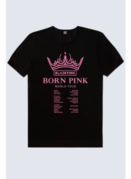 Rock&Roll Blackpink Tour Black Short Sleeve Women's T-Shirt  - Image 2