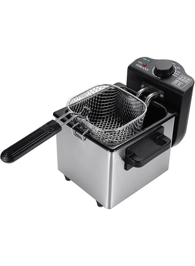 سوكاني مقلاة عميقة احترافية من سوكاني، 1.5 لتر WJ-804 (فضي) - Image 3
