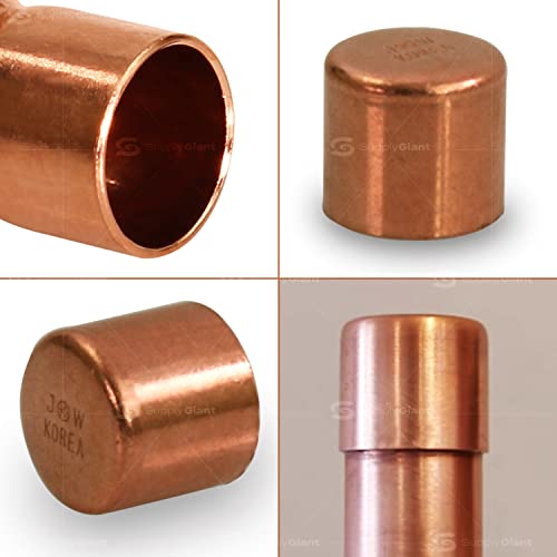 SUPPLYGIANT سماعة أنبوب النحاس DUFD0034-5 من Supply Giant، غطاء نهاية، 3/4 - Image 3