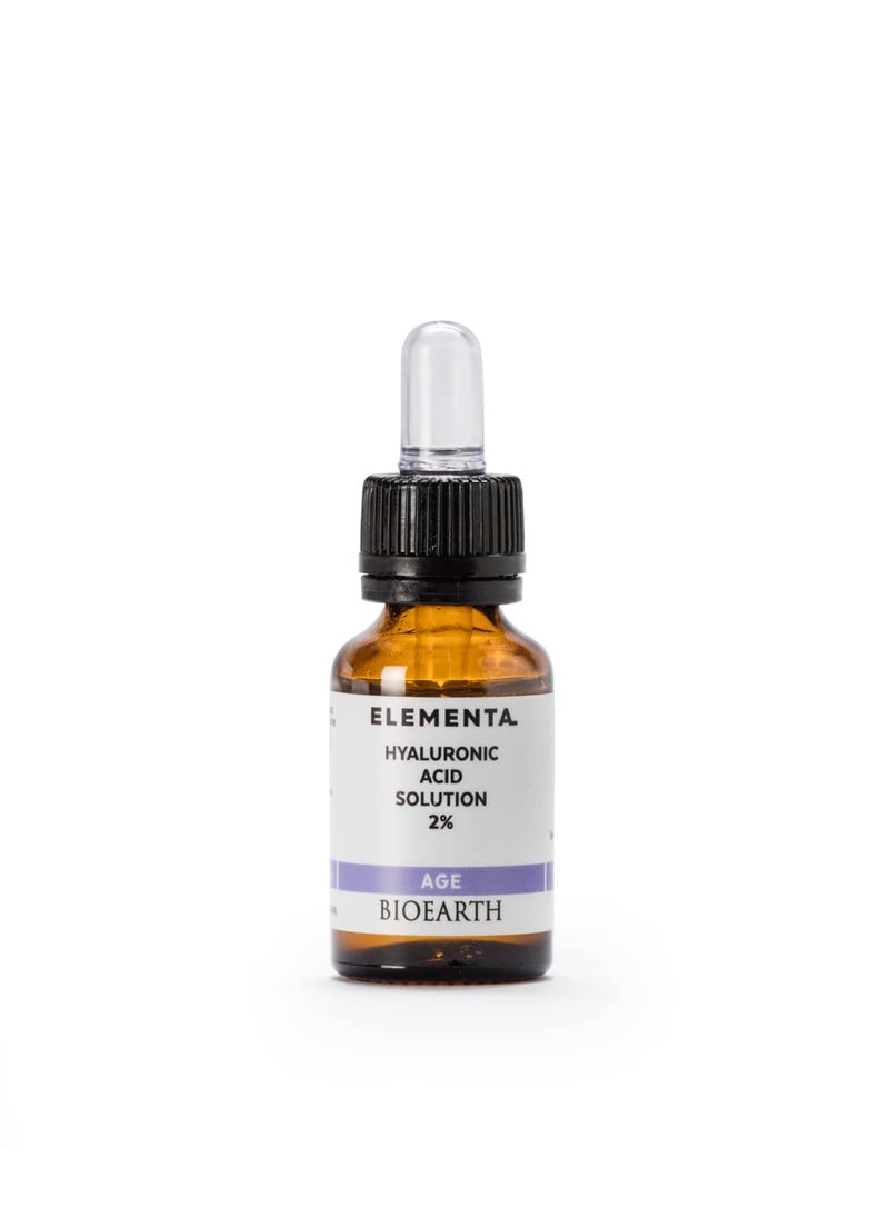 BIOEARTH Bioearth Elementa, Age Face Serum with 2% Hyaluronic Acid and Organic Aloe Vera, Moisturising and Firming, Made in Italy, Vegan, AIAB Certification - 15ml Pack 