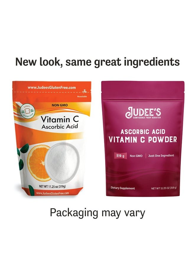 Judee's Gluten Free - Judee’S Pure Vitamin C Powder 11.25 Oz - 100% Non-Gmo, Gluten-Free And Nut-Free - (L - Ascorbic Acid) - Immune Support & Antioxidant Supplement - No Fillers - For Cosmetics And Preserving Foods - Image 1