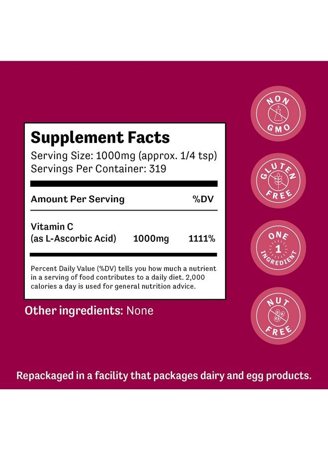 Judee's Gluten Free - Judee’S Pure Vitamin C Powder 11.25 Oz - 100% Non-Gmo, Gluten-Free And Nut-Free - (L - Ascorbic Acid) - Immune Support & Antioxidant Supplement - No Fillers - For Cosmetics And Preserving Foods - Image 1