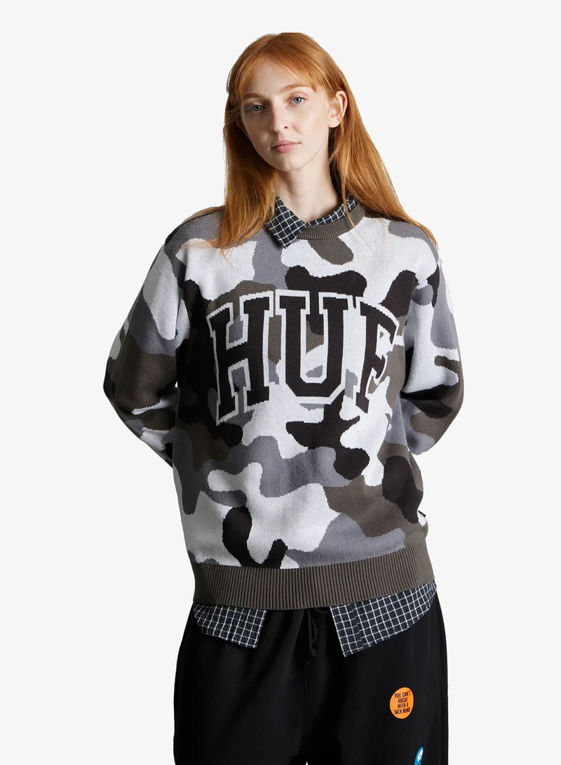 Huf Arch Jacquard Camo Sweater