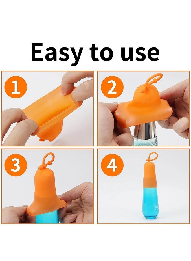 INOVERA (LABEL) INOVERA (LABEL) 4 Pieces Travel Bottle Covers - Leak Proof Bottles Sleeves - Reusable Elastic Cover For Toiletry, Shampoo & Lotion Containers (Multicolor)  - Image 5