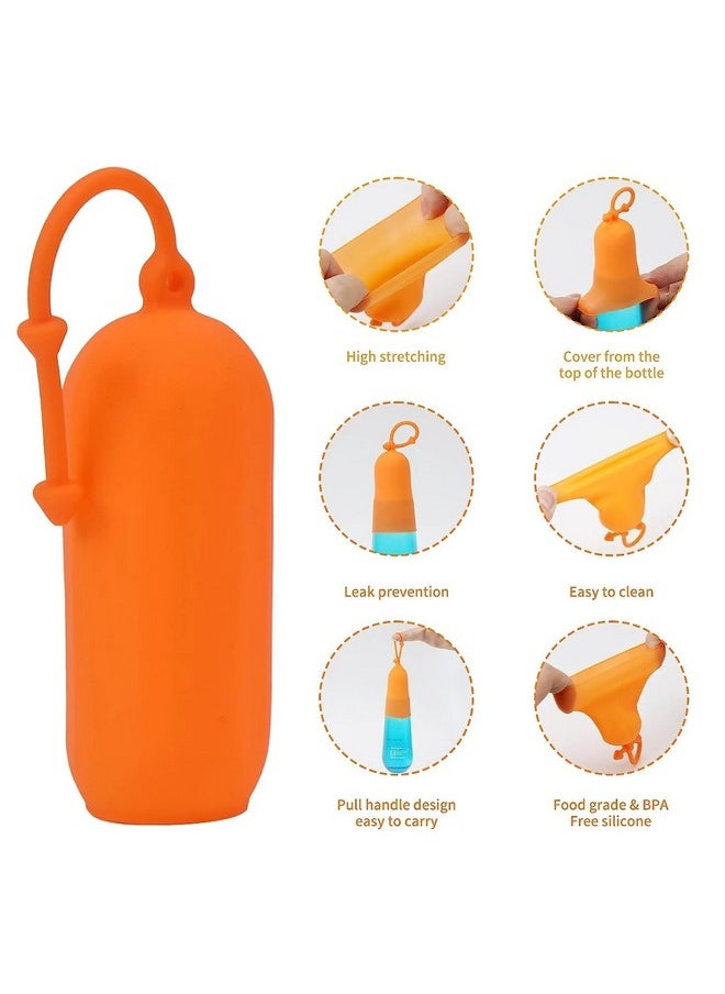 INOVERA (LABEL) INOVERA (LABEL) 4 Pieces Travel Bottle Covers - Leak Proof Bottles Sleeves - Reusable Elastic Cover For Toiletry, Shampoo & Lotion Containers (Multicolor)  - Image 4