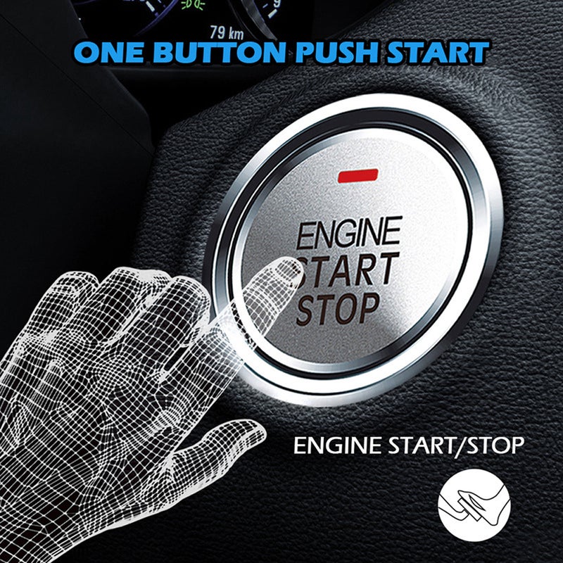 Car Anti-Theft Alarm Remote Starter System PKE Keyless Entry BT Remote Engine Starter Central Lock Kit 2-Way Vibration Alarm Support APP Control with 2 Remote Controller - Image 3