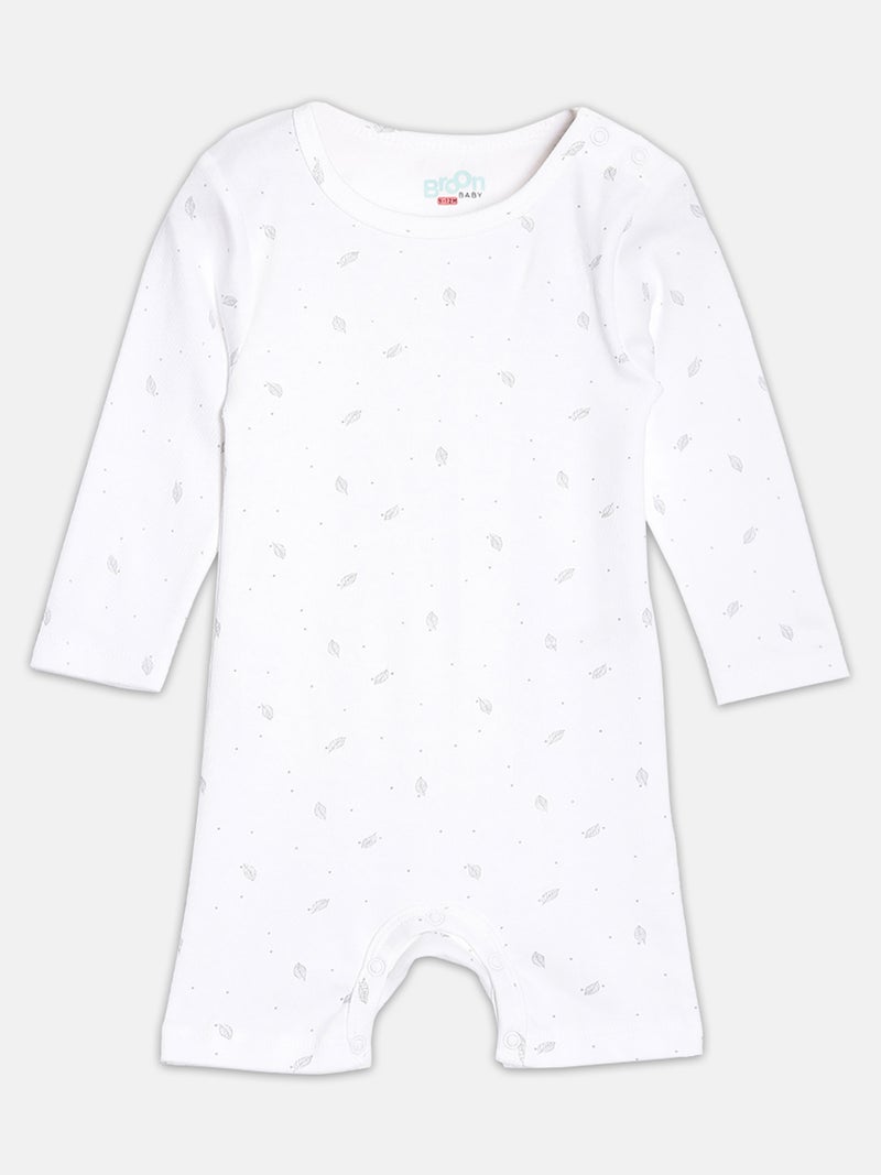 Broon Infant Boys Blue and White Printed Organic Cotton Rompers Pack of 2 - Image 3