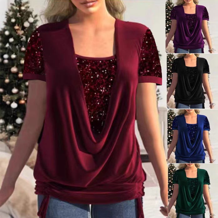 Women's Casual Knitted T-Shirt - Image 1