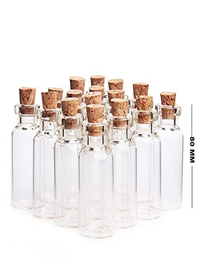 Prescent Decorative Message Bottle Set for art and craft, festive decorations, gifting, and much more (8 cm x 2.2 cm, 12 pc) - Image 2