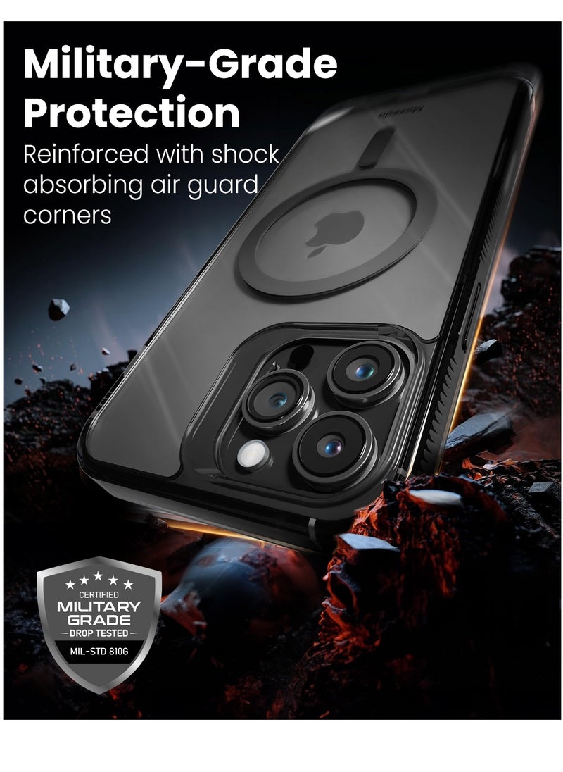 Moxedo Moxedo Magnetic Protective Case 360 Protection Clear Case Hard PC with Built-in Strong Magnets Compatible with Magnetic Safe Designed for iPhone 13 Pro Max 6.7 inch (Black)  - Image 5