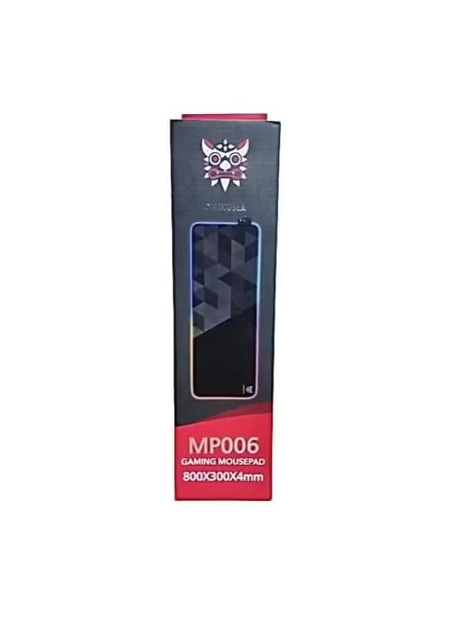 onikuma - MP006 RGB Mousepad Black || LED Light-Up Gaming Mousepad, Large Size for Enhanced Precision, Customizable RGB Lighting, Non-Slip Rubber Base, Durable & Smooth Surface, Ideal for Gamers and Office Use - Image 1