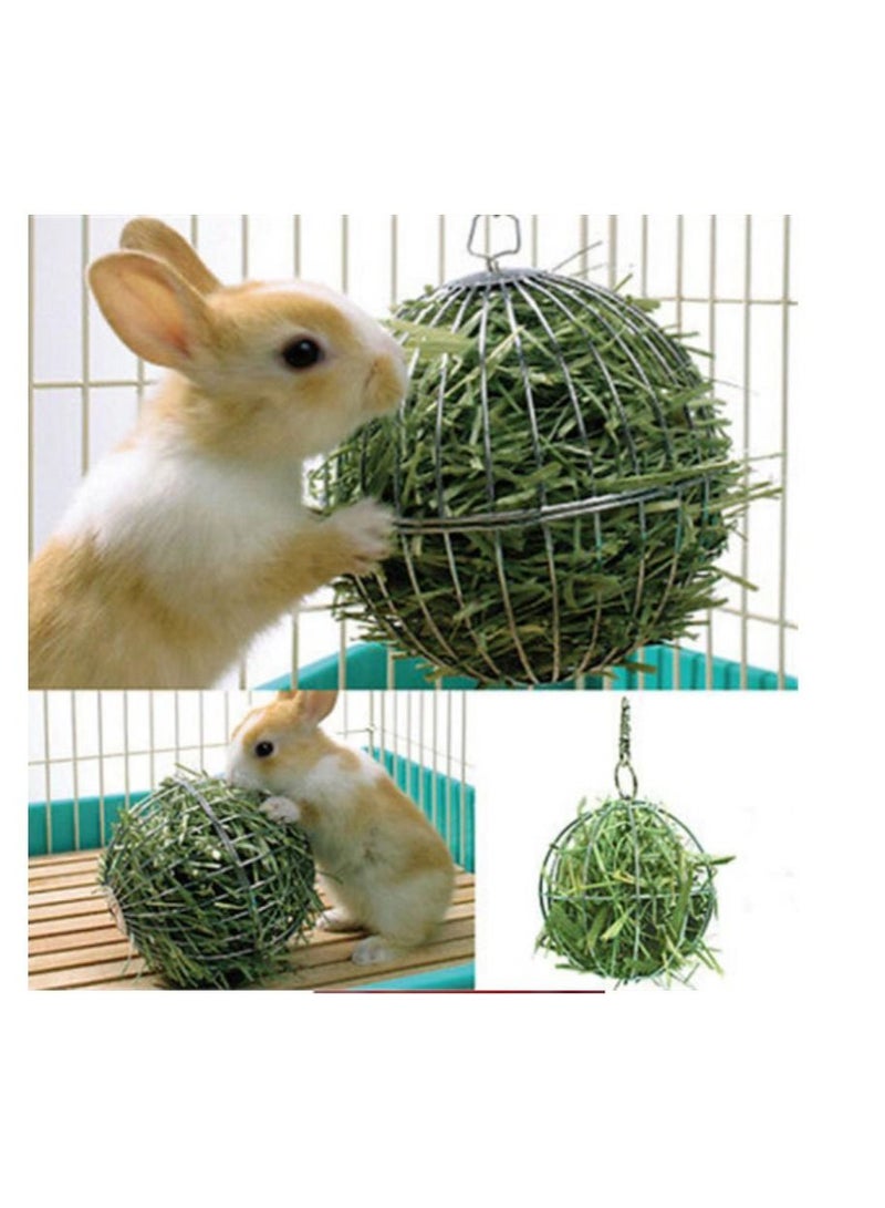 Sphere Feed Dispense Exercise Hanging Hay Ball Hamster Rabbit Pet Toy - Image 1