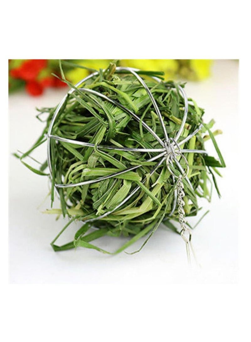 Sphere Feed Dispense Exercise Hanging Hay Ball Hamster Rabbit Pet Toy - Image 3