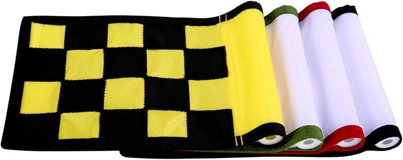 KONDAY Golf Flag, Checkered Training Putting Green Flags, Golf Target Flags for Indoor Outdoor Backyard Garden,8.7inch*6inch (4-pack) - Image 3