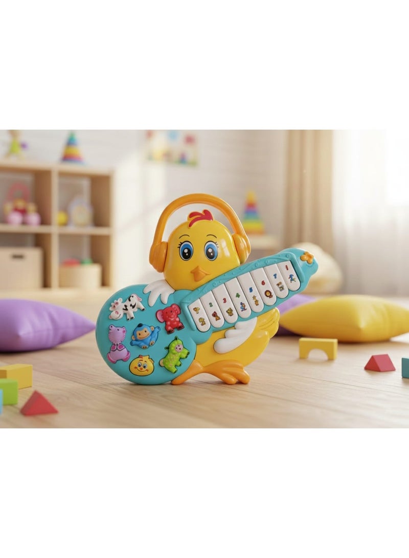 بيانو موسيقي للأطفال على شكل كتكوت - Image 1