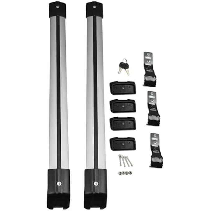 rayihni Roof Cross Bars, roof rack crossbars luggage carrier bars for car roof rails, aluminium roof rail system crossbar for rooftop cargo storage and travel luggage transport - Image 2