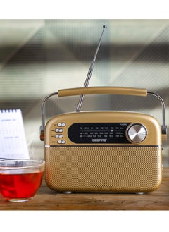 GEEPAS Rechargeable 3 Band Radio with Bluetooth | AUX Input | AC/DC Operation  - Image 5