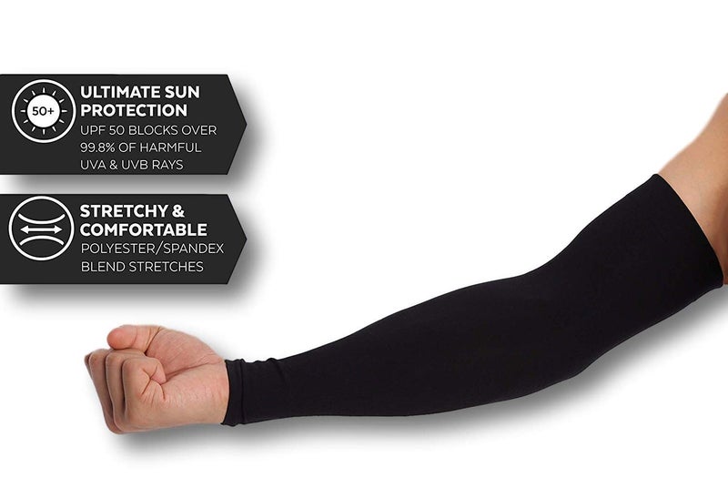 Auto Hub Black Cotton Riding Arm Sleeves for Men & Women-1Pair/Free Size - Image 5
